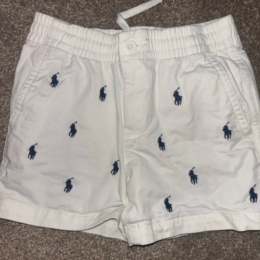 White polo shorts
